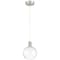 Access Lighting Port Nine Burgundy, Burgundy LED Pendant, Brushed Steel Finish, Seeded Glass 63142LEDD-BS/SDG - alternate 1